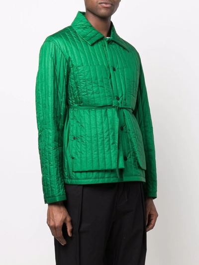 Craig Green Tie-waist Quilted Shell Jacket In Green