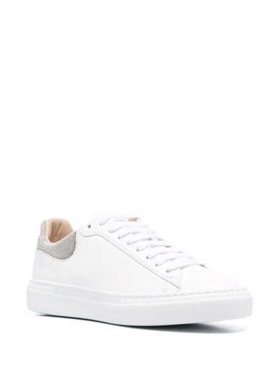 Fabiana Filippi Low-top Leather Sneakers In Weiss