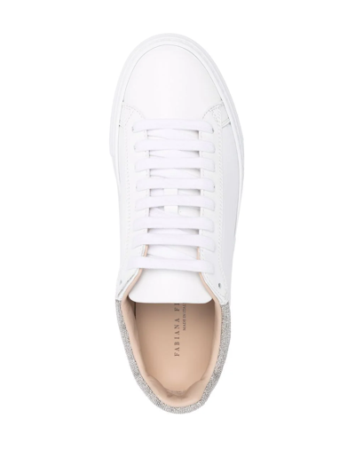 Fabiana Filippi Low-top Leather Sneakers In Weiss