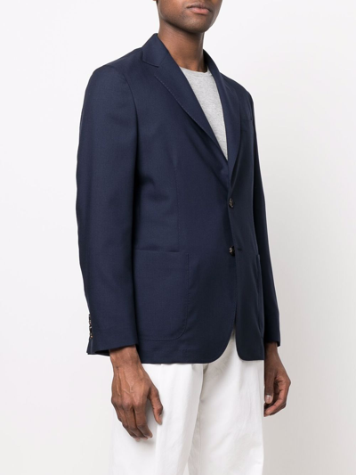 Shop Colombo Single-breasted Cashmere Blazer In Blue