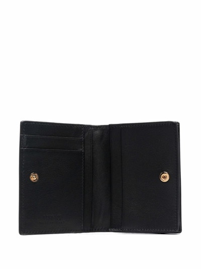Shop Versace Medusa-charm Leather Wallet In Schwarz