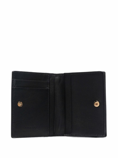 Versace Medusa Brand-plaque Leather Billfold Wallet In Schwarz