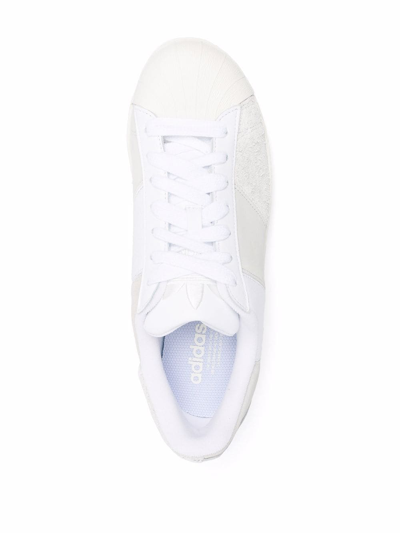 Shop Adidas Originals Superstar 82 Panelled Sneakers In White