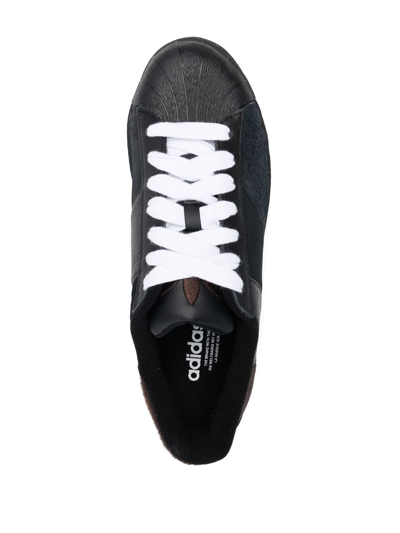 Shop Adidas Originals Superstar Lace-up Sneakers In Black