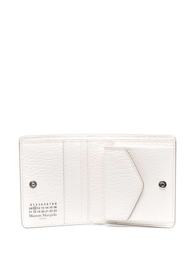 Maison Margiela Logo Bi-fold Wallet In Weiss