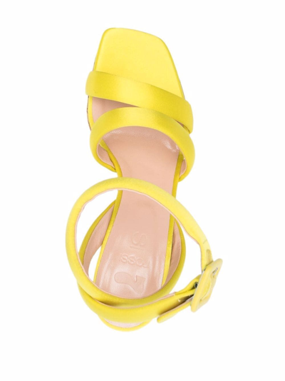 Si Rossi Yellow Leather Antonia Sandals In Gelb