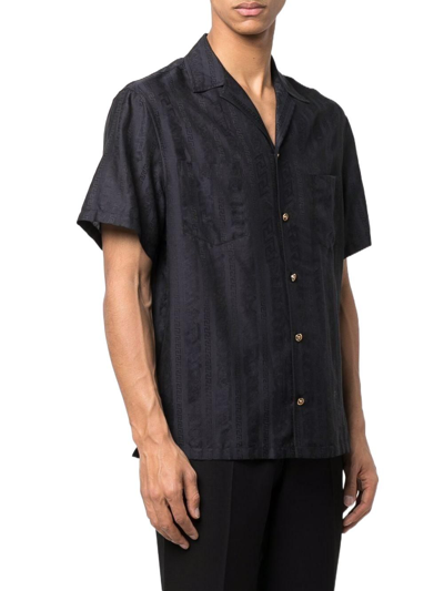 Shop Versace Men's Black Cotton Shirt