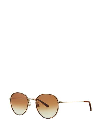 Shop Garrett Leight Sunglasses In Marigold-brushed Gold