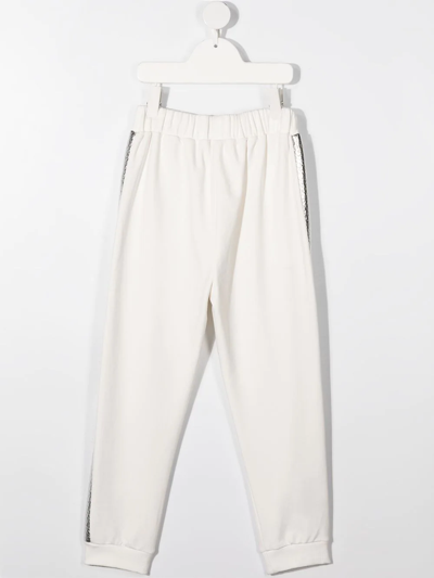 Shop Andorine Side-tape Jogging Trousers In White