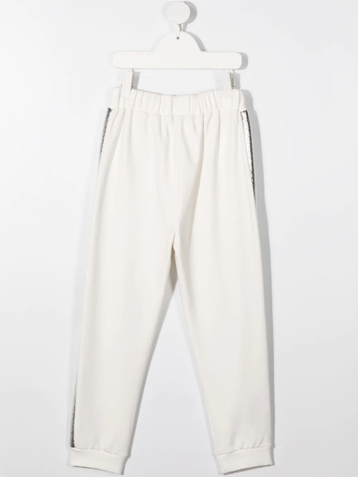 Andorine Side-tape Jogging Trousers In White