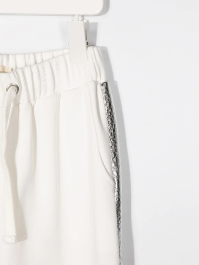 Andorine Side-tape Jogging Trousers In White