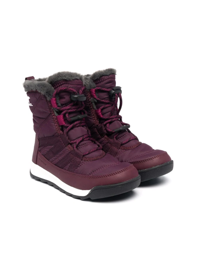 Shop Sorel Short Lace-up Boots In Purple
