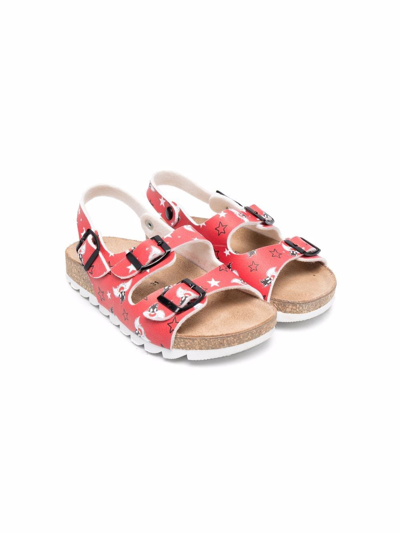 Shop Monnalisa X Looney Tunes Sylvester Double-buckle Sandals In Red