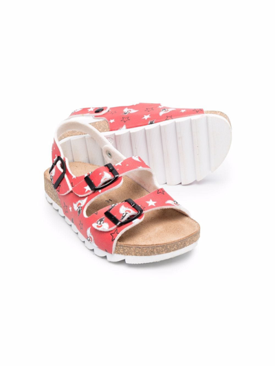 Shop Monnalisa X Looney Tunes Sylvester Double-buckle Sandals In Red
