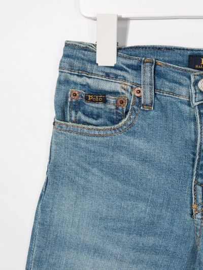 Shop Ralph Lauren Turn-up Denim Shorts In Blue