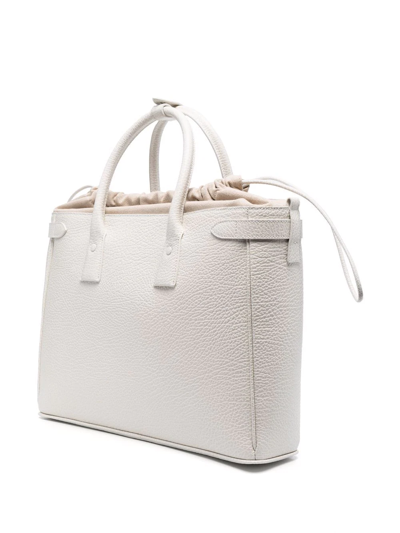 Maison Margiela Grained Leather Tote In Neutrals