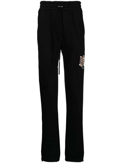 Amiri Tiger Logo-print Cotton-jersey Track Pants In Black