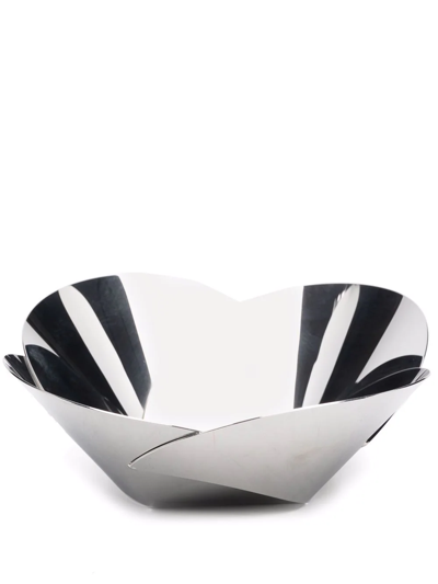 Shop Alessi Pianissimo Serving Basket In Silver