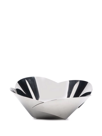 Shop Alessi Pianissimo Serving Basket In Silver