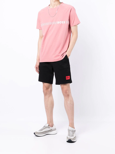 Hugo Boss Logo-print Shorts In Black