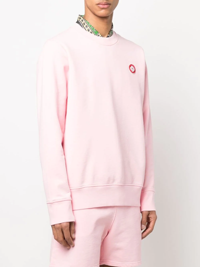 Shop Casablanca Logo-patch Sweatshirt In Pink