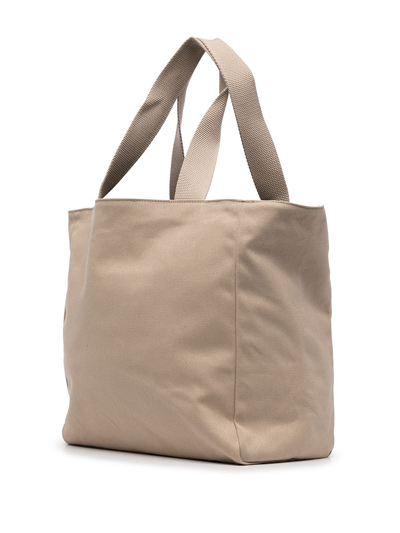Shop Agnès B. Logo Patch Tote Bag In Skin Tones