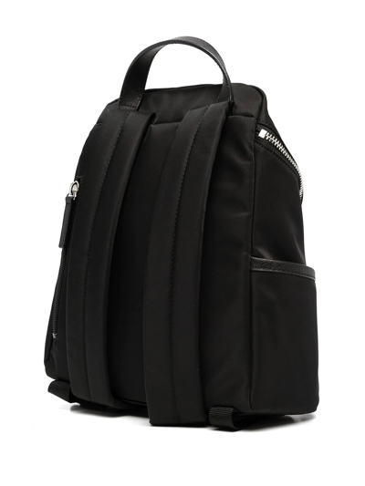 Shop Agnès B. Logo Zip Backpack In Black