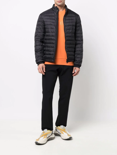Shop Peuterey Logo-patch Feather-down Jacket In Black