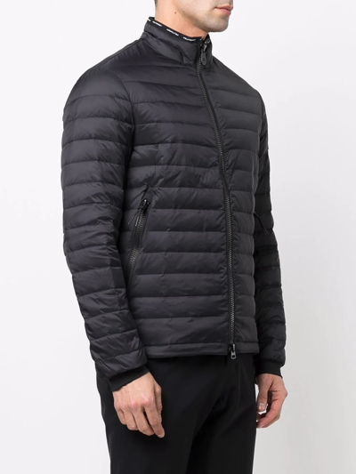 Shop Peuterey Logo-patch Feather-down Jacket In Black