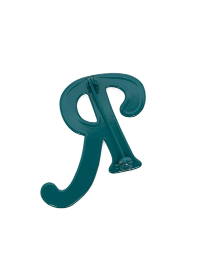 Shop Raf Simons Logo-plaque Pin Brooch In Green