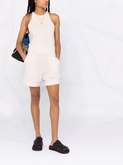 Allude High-waisted Knitted Shorts In Neutrals