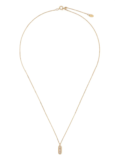 Shop Ruifier 18kt Yellow Gold Morning Dew Dawn Pearl And Diamond Necklace