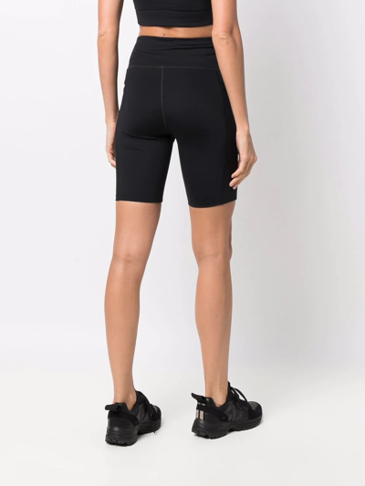 Shop Girlfriend Collective High-waist Pocke Bike Shorts In Black