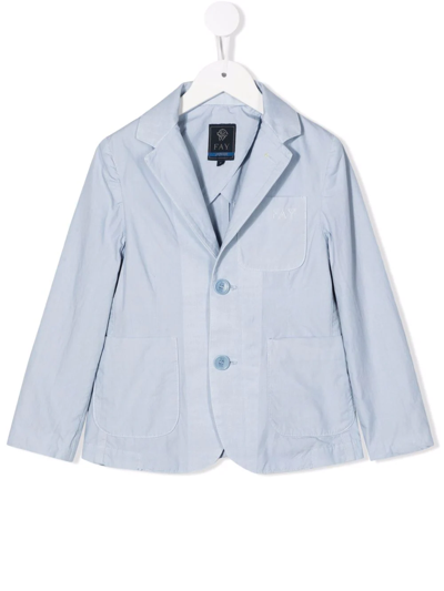 Shop Fay Single-breasted Fitted Blazer In Blue