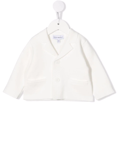 Shop Emporio Armani Single-breasted Blazer In White