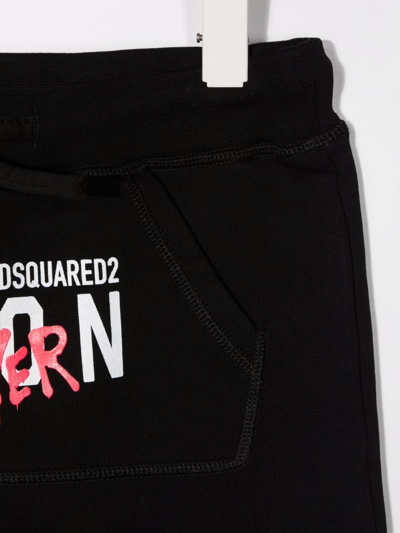 Shop Dsquared2 Logo Print Skirt In Black