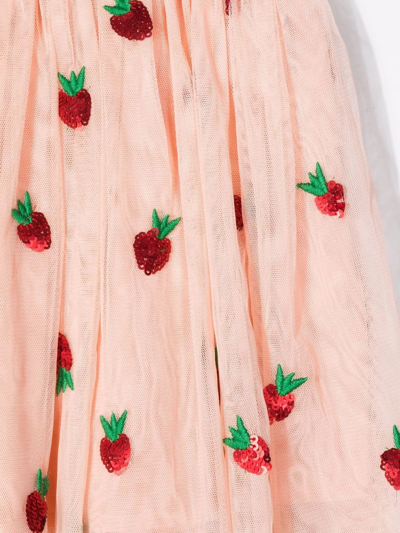 草莓印花迷你半身裙