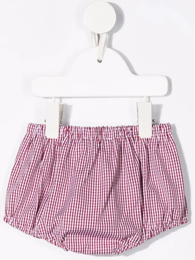 Shop La Stupenderia Checked Mid-rise Bloomers In Red