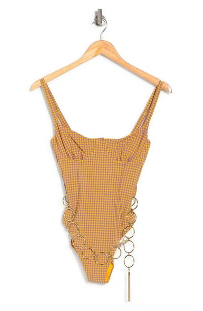 Shop Weworewhat Danielle 3.0 One-piece Swimsuit In Tangerine