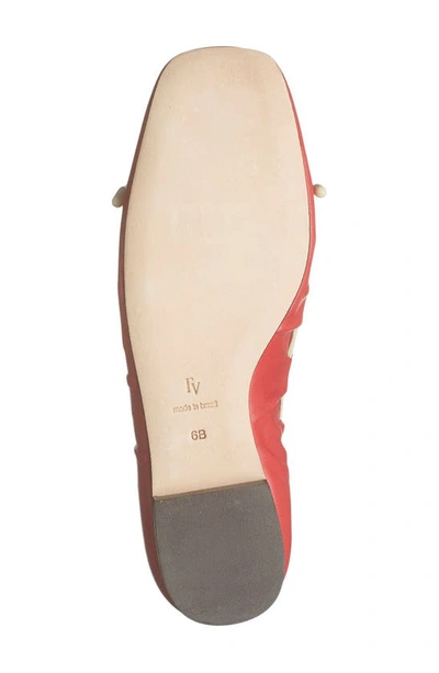 Shop Frances Valentine Square-toe Ballet Flat In Red