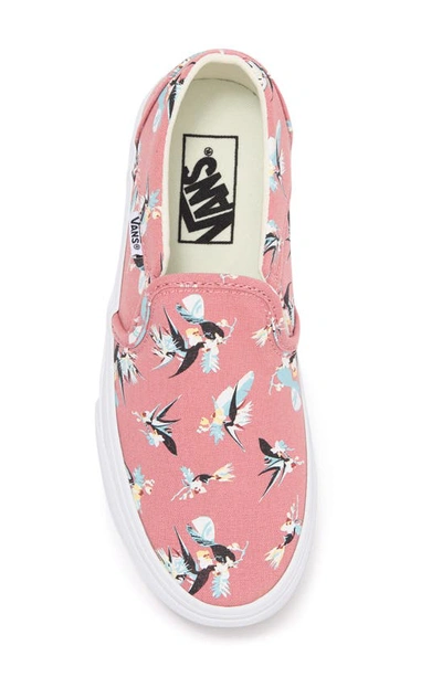 Vans Asher Slip-on Sneaker In Birds Of Paradise Rosette/ Wh | ModeSens