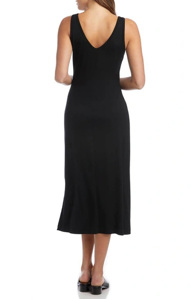 Shop Karen Kane Brigitte Sleeveless Midi Dress In Black