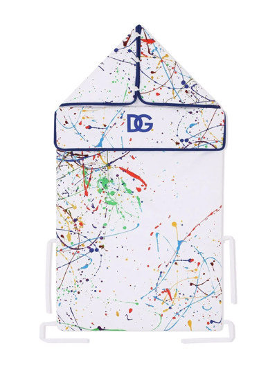 Shop Dolce & Gabbana Paint Splatter-print Sleep Sack In White