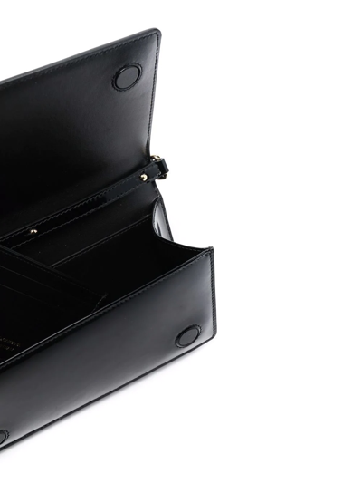 Shop Dolce & Gabbana Maxi-plate Leather Phone Bag In Black
