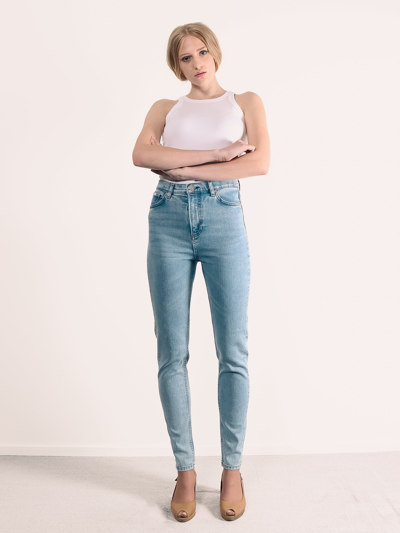 Shop Amendi Karolina Skinny Jeans In Light Blue