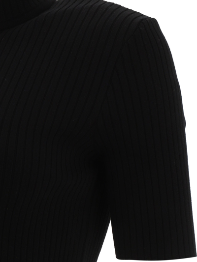 Shop Courrèges Short-sleeved Sweater In Black  