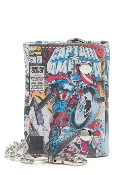 Shop Marvel Captain America Ride Chain Wallet In Multi