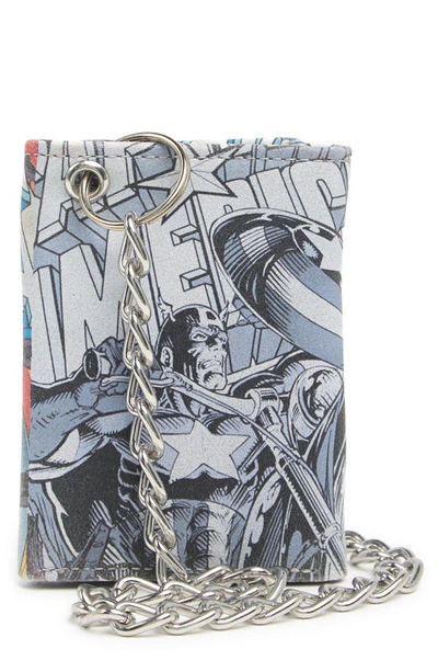 Shop Marvel Captain America Ride Chain Wallet In Multi