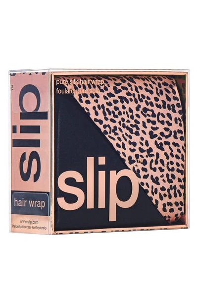 Slip Wild Leopard Silk Hair Wrap