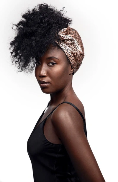 Slip Wild Leopard Silk Hair Wrap